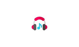 music Headphone Symbol logo design vector illustration