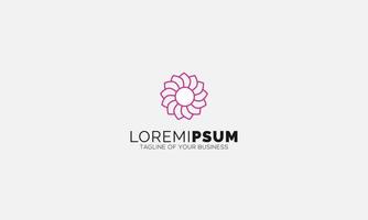 Lotus Spa Line Art Logo Design Template vector