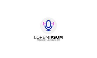 Microphone Symbol Podcast icon or logo design vector