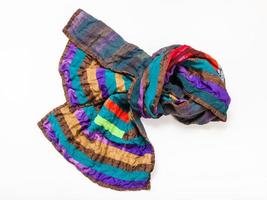 knotted stitched patchwork scarf from silk strip photo