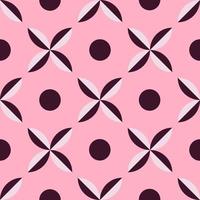 Vector seamless pattern of rings and flowers on pink background for websites, textile, wrappers, wallpapers