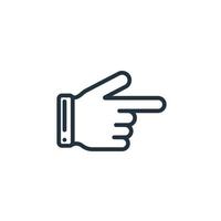 Hand icon isolated on a white background. Hand symbol for web and mobile apps. vector