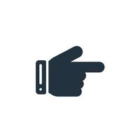 Hand icon in trendy flat style isolated on white background. hand gesture symbol, cursor for web and mobile apps. vector