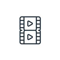 Video icon isolated on a white background. Video player symbol for web and mobile apps. vector