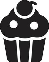 ilustración de vector de cupcake en un fondo. símbolos de calidad premium. iconos vectoriales para concepto y diseño gráfico.