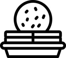 ilustración vectorial de cookies en un fondo. símbolos de calidad premium. iconos vectoriales para concepto y diseño gráfico. vector