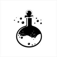 The halloween black and white magic water vector