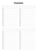 Blank checklist or to do list printable vector