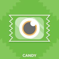 lindo caramelo de halloween, vector, ilustración. vector