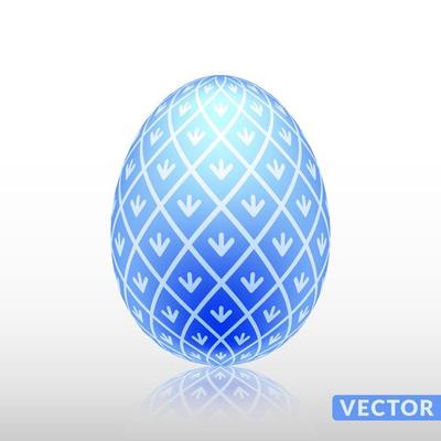 Realistic egg with exotic skin pattern, vector, Illustration.