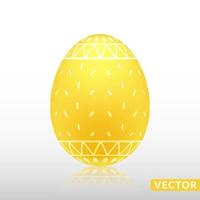 Realistic egg with exotic skin pattern, vector, Illustration. vector