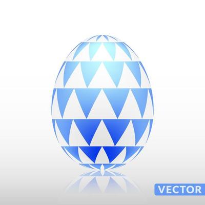 Realistic egg with exotic skin pattern, vector, Illustration.