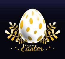 Gold easter egg beautiful pattern, vector, Illustration. vector