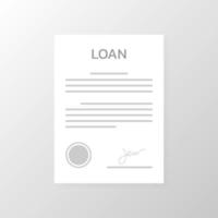 Loan paper form, Vector .