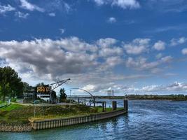 The city of Nijmegen at the river waal in the netherlands photo