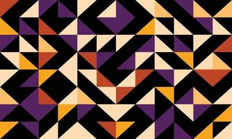 Abstract geometric pattern background in old retro or vintage style design vector