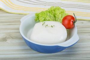 Mozzarella on wood photo