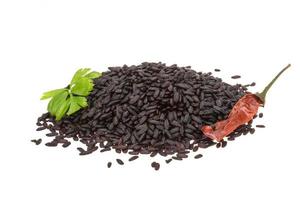 Black rice dish photo