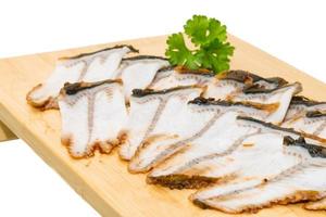 Sliced eel view photo