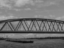 The city of Nijmegen at the river waal in the netherlands photo