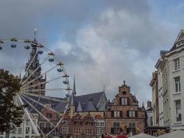 The city of Nijmegen at the river waal in the netherlands photo