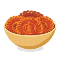 Mithai Food or Imarti Indian Sweets. Vector illustration