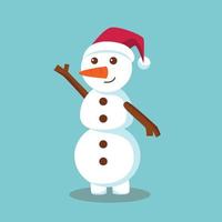 Cute Snowman Character Design Illustration vector