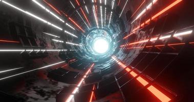 abstract background using a hallway shape with a cube-like texture such as a window and a red-white laser method, 3d rendering, and 4K size photo