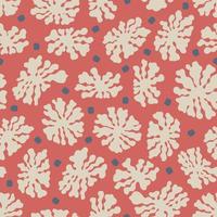 Vector simple and abstract flower illustration seamless repeat pattern