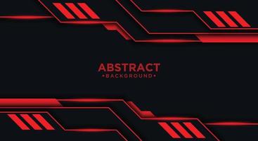 Tech black background with contrast red stripes. Abstract vector graphic brochure design