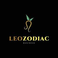 plantilla de diseño de logotipo de icono de zodiaco leo vector