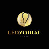 plantilla de diseño de logotipo de icono de zodiaco leo vector