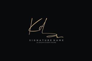 Initial KD Letter Signature Logo Template elegant design logo Sign Symbol template vector icon