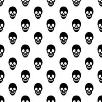 Black skeletons in various poses pattern. Halloween design. Perfect for fall, holidays, fabric, textile. Seamless repeat swatch. vector