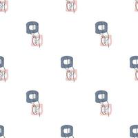 Surreal Faces One Line Seamless Pattern . Abstract Minimalistic Art design for print, cover, wallpaper, Minimal and natural wall art. Vector illustration on white background.