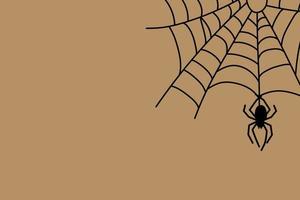 telaraña de halloween y arañas sobre fondo de color. ilustración vectorial vector