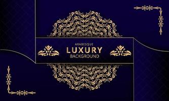 Luxury mandala background concept, Abstract black and gold circle ornate background vector