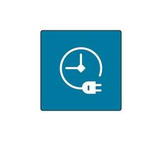 Charging time button. charging system activation signal. Modern car sketch drawing. Editable line icon. vector