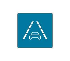 Vehicle tracking system button. lane tracking system. Modern car sketch drawing. Editable line icon. vector