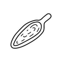 Ilustración de vector de bote de salsa de garabato. ilustración de vista superior de salsera dibujada a mano.