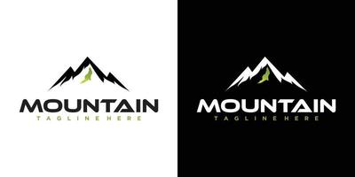 vector premium de diseño de logotipo de montaña retro hipster vintage