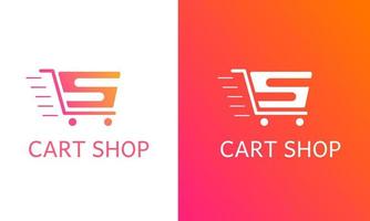 Illustration vector graphic of template logo cart shop