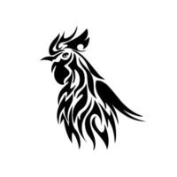 Illustration vector graphic of tribal art tattoo rooster