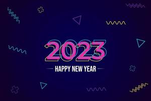 Happy New Year 2023 Concept vector