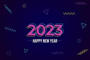 Happy New Year 2023 Concept vector