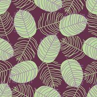 geometric seamless pattern floral with leaves. vector