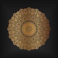 Luxury Mandala Background With Floral Pattern In Gold Color vector