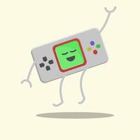 Illustration of retro game console, cute style old game, free vector. vector