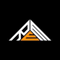 REM letter logo creative design with vector graphic, REM simple and modern logo in triangle shape.