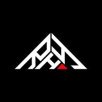 RHY letter logo creative design with vector graphic, RHY simple and modern logo in triangle shape.